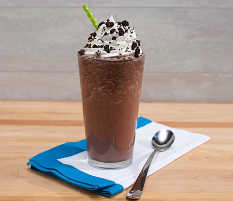 Frozen Hot Chocolate made with OREO Cookie Pieces