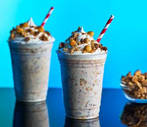 Hazelnut Milkshake made with Chunky CHIPS AHOY! Cookie Pieces