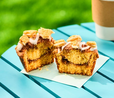 Coffee Cake Muffin made with Golden OREO Cookie Pieces
